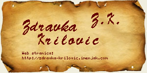 Zdravka Krilović vizit kartica